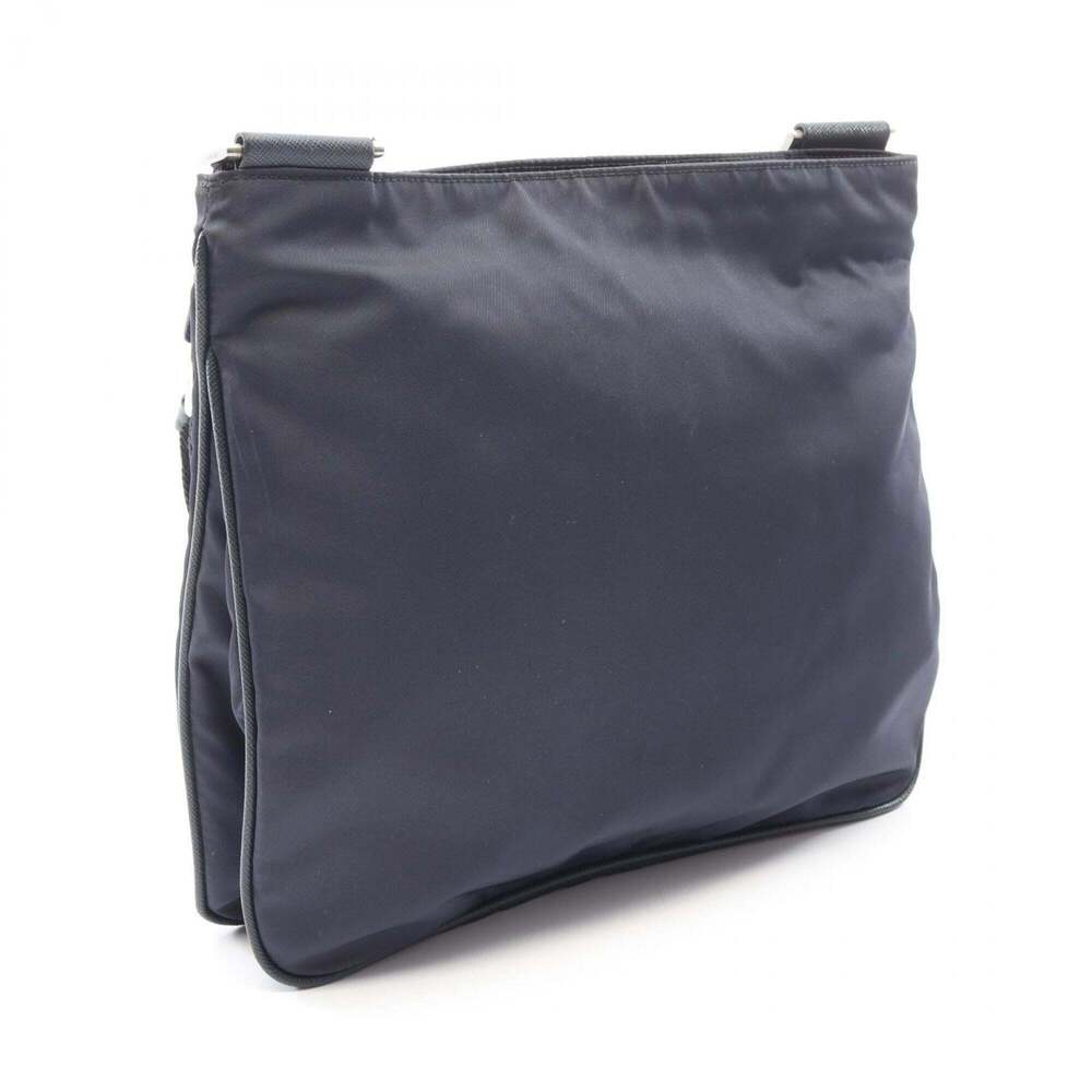 PRADA Blue Leather Saffiano Shoulder Bag - Picture 2 of 10